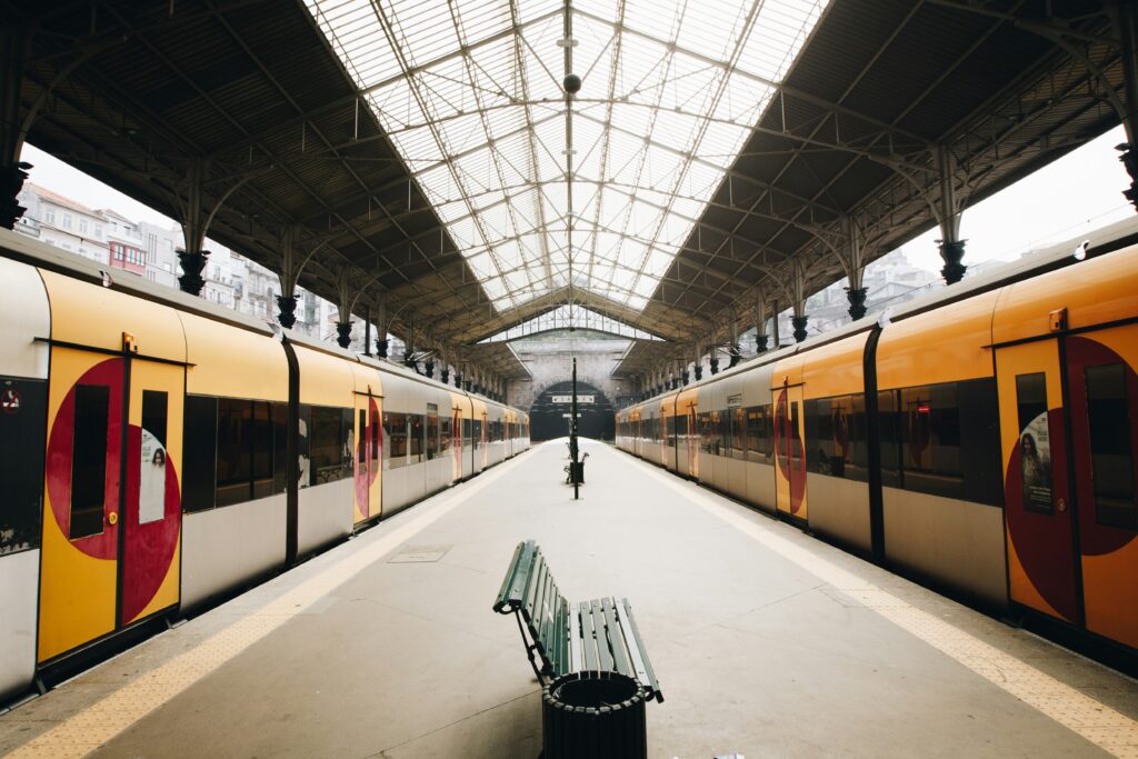 Train station representing affordable transport