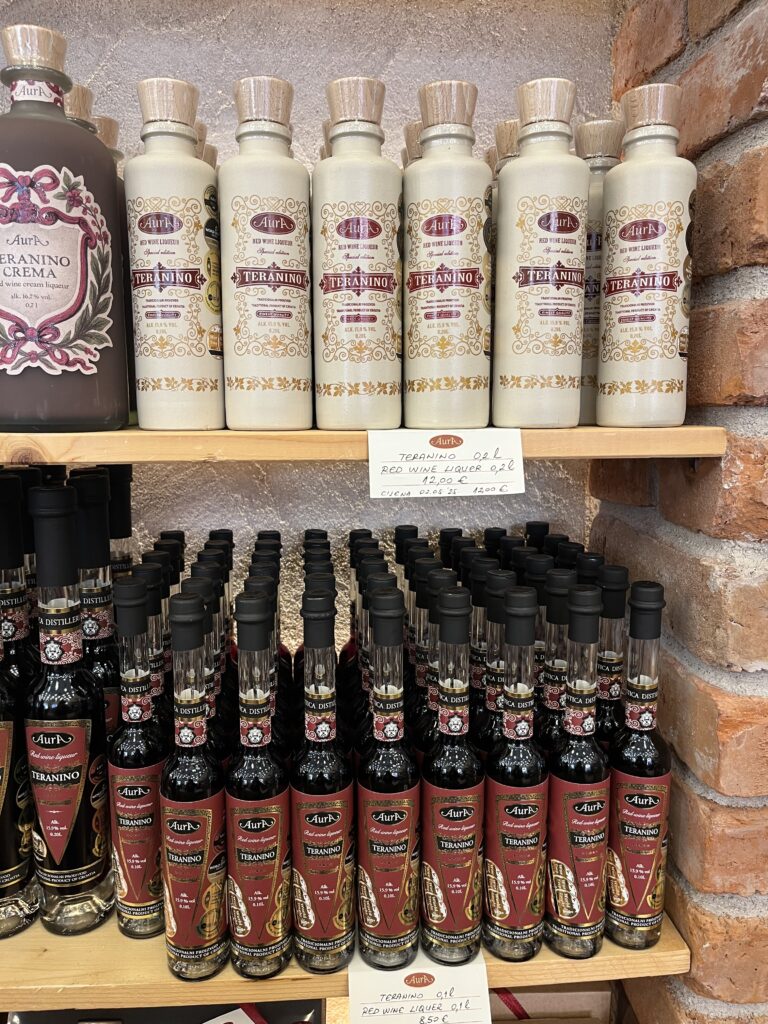 Bottles of Teranino Wine Liquor
