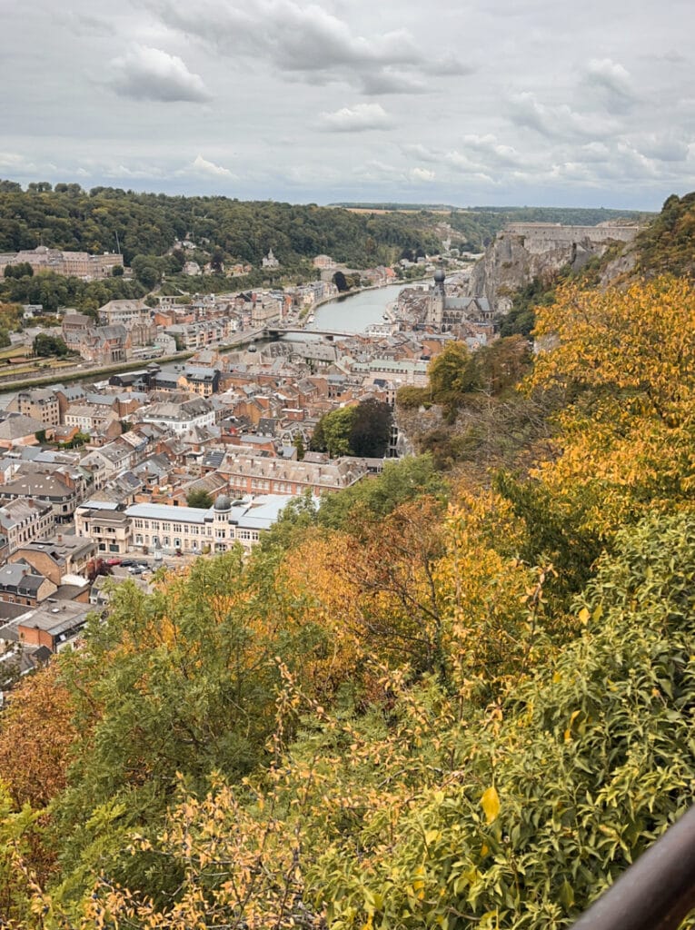 IMG_8081-Edited-48 Viewpoint of the riverside city of Dinant with fall foliage